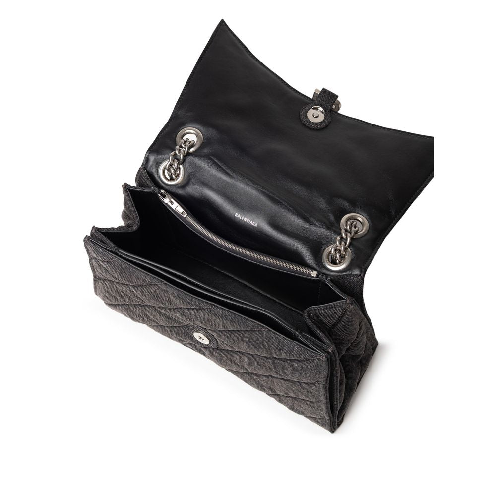 Balenciaga Schwarze Umhängetasche aus Stoff und Leder