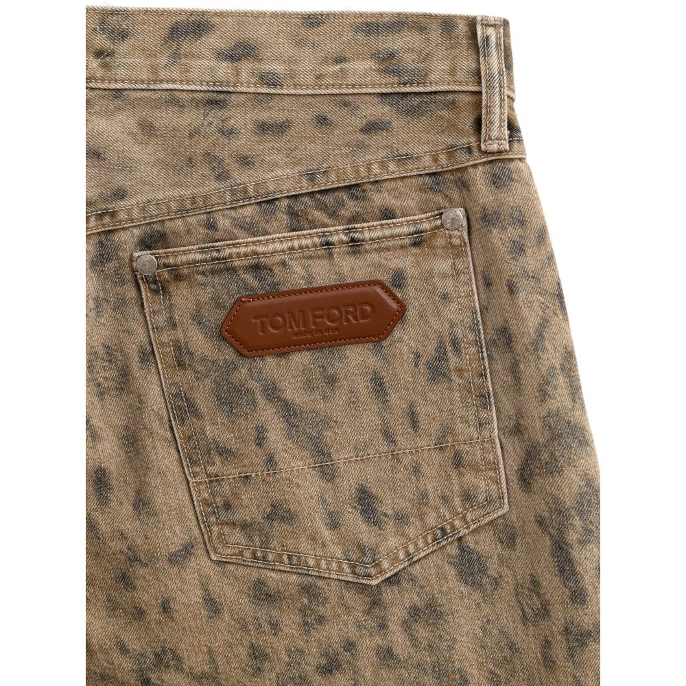 Tom Ford Beige Baumwolle Tapered Jean