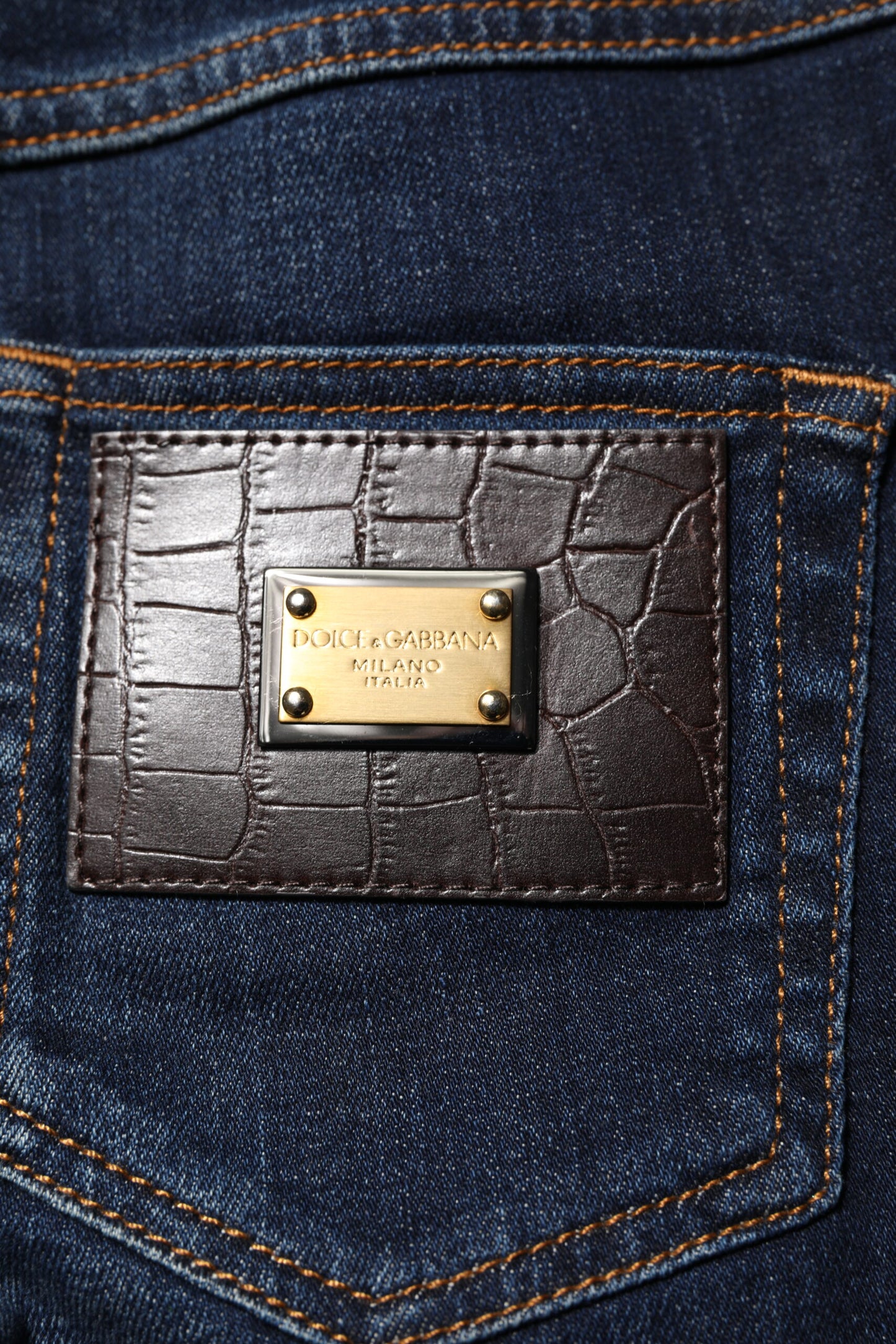Dolce & Gabbana Blaue GRACE High Waist Skinny Denim Jeans