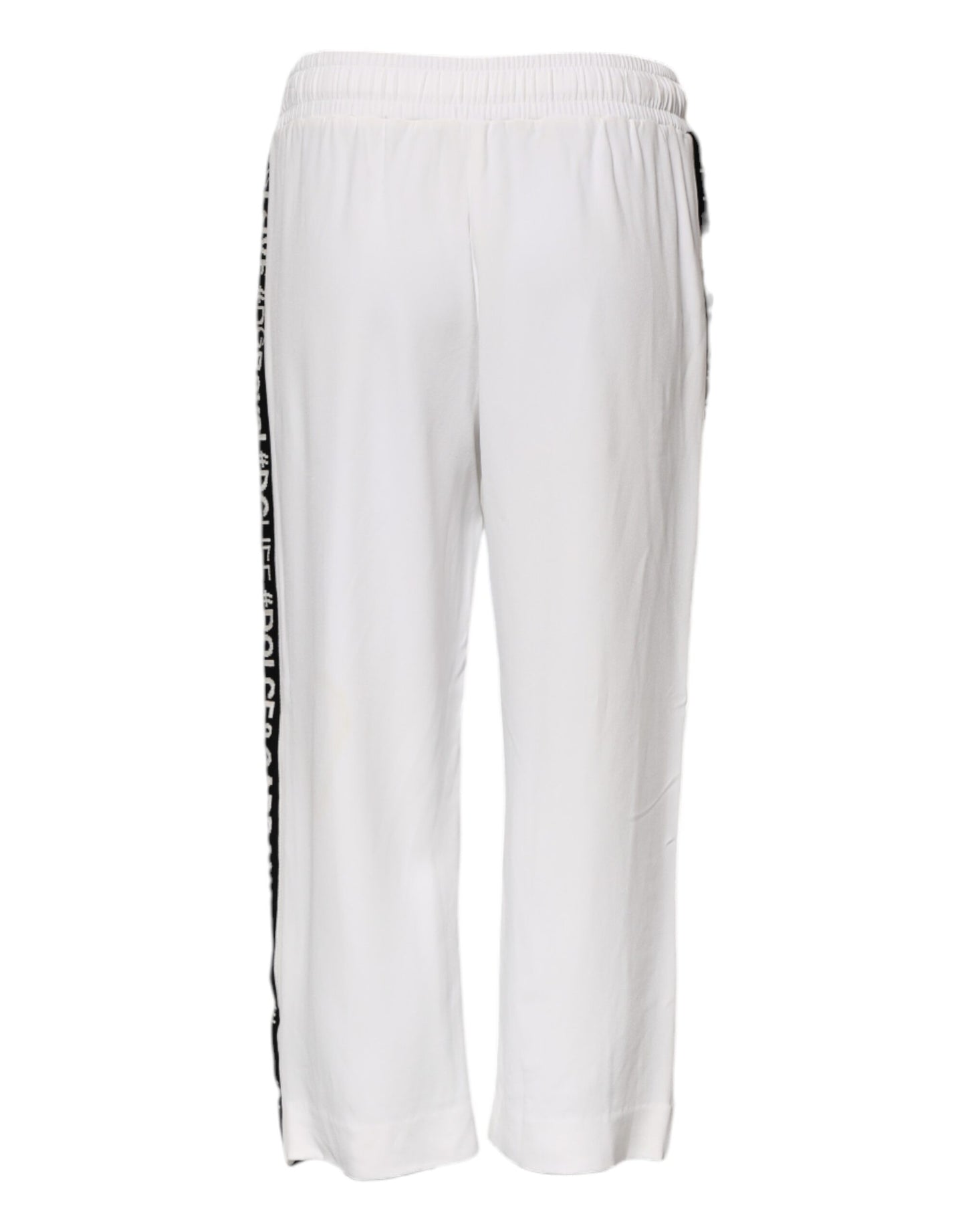 Dolce & Gabbana Weiße Viskose-Jogger-Sweatpants-Hose