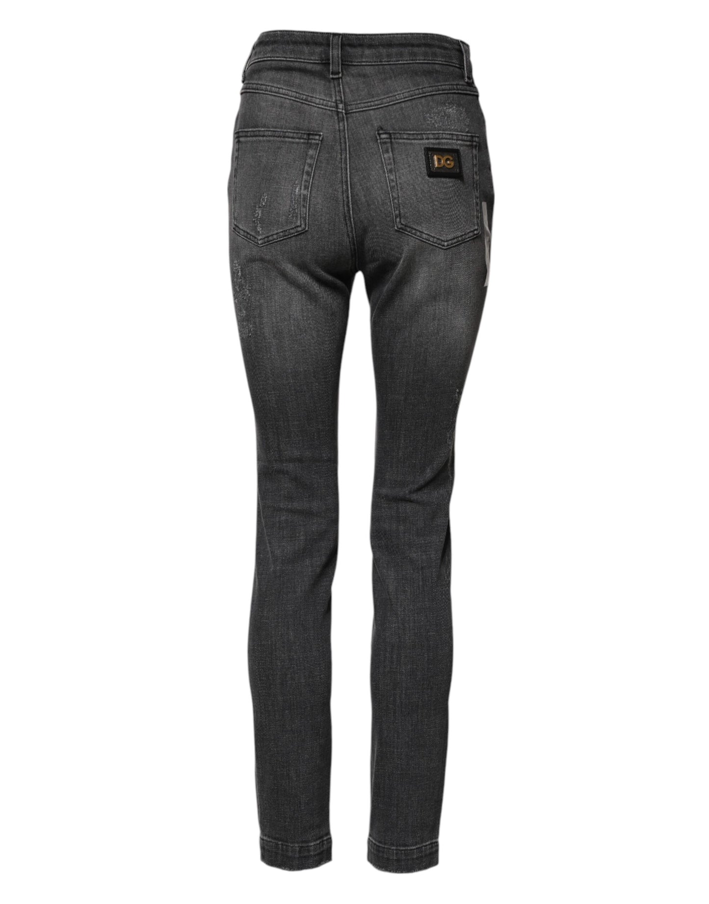 Dolce & Gabbana Dunkelgraue AUDREY Baumwoll-Skinny-Jeans aus Denim