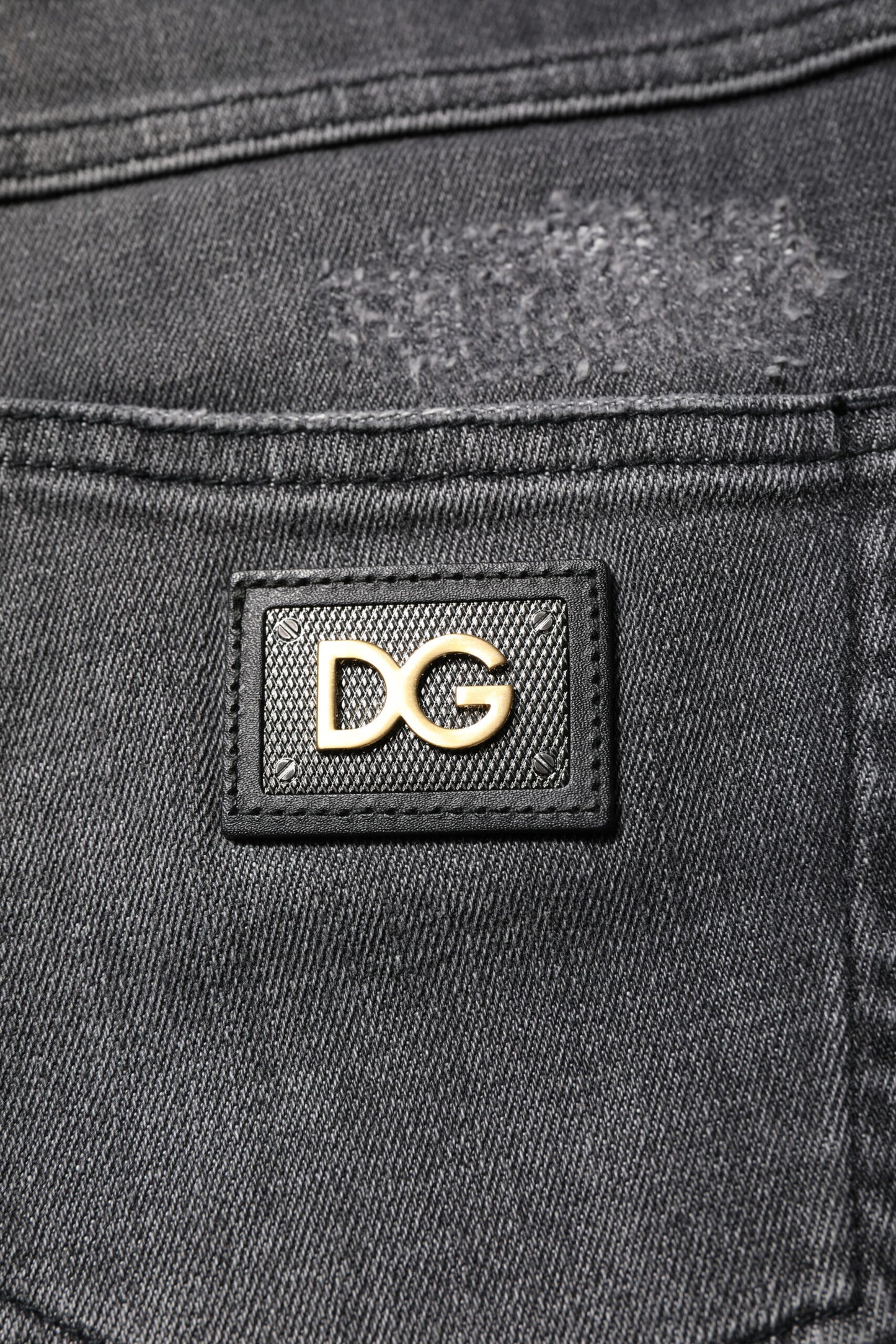 Dolce & Gabbana Dunkelgraue AUDREY Baumwoll-Skinny-Jeans aus Denim