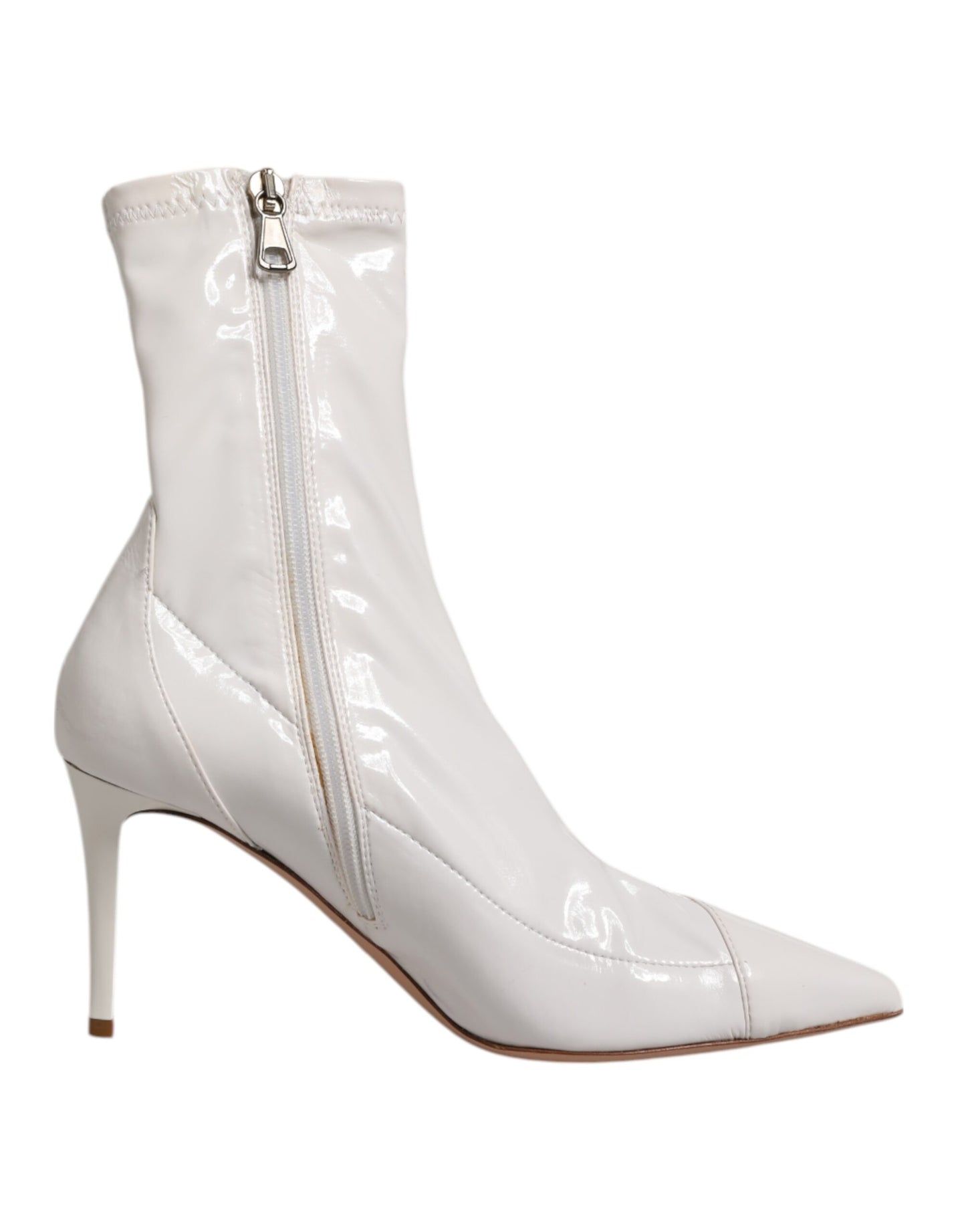 Elisabetta Franchi Weiß Stiletto Heels Mid Calf Stiefel Schuhe