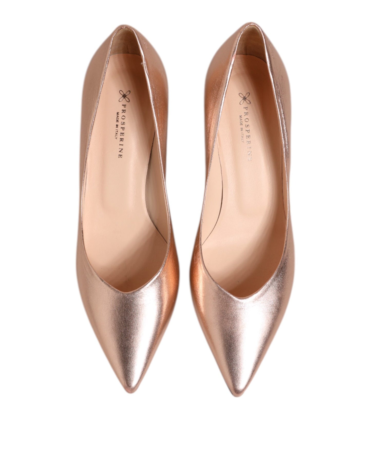 Prosperine Rosa Leder Pumps Stiletto Heels Slip On Schuhe