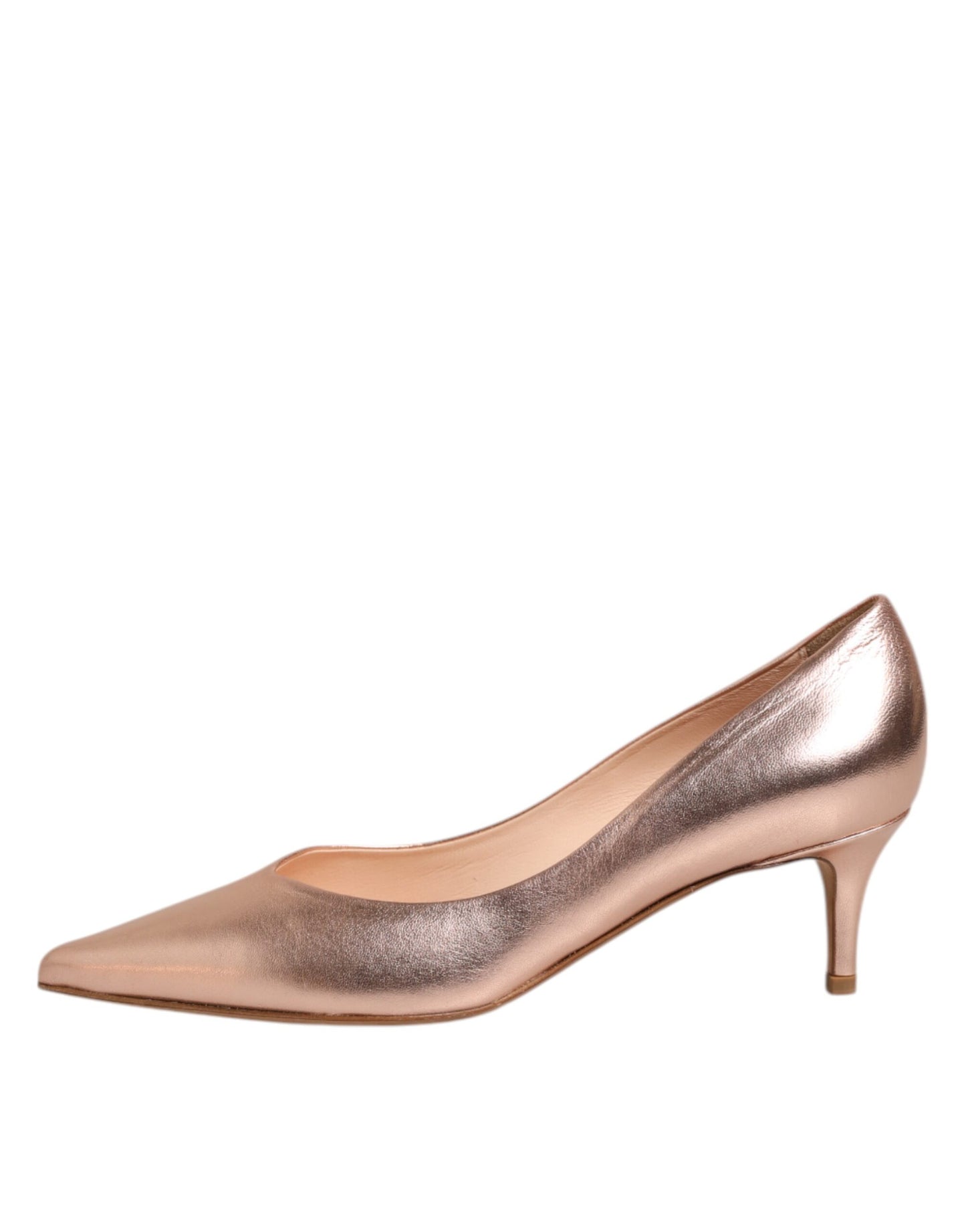 Prosperine Rosa Leder Pumps Stiletto Heels Slip On Schuhe