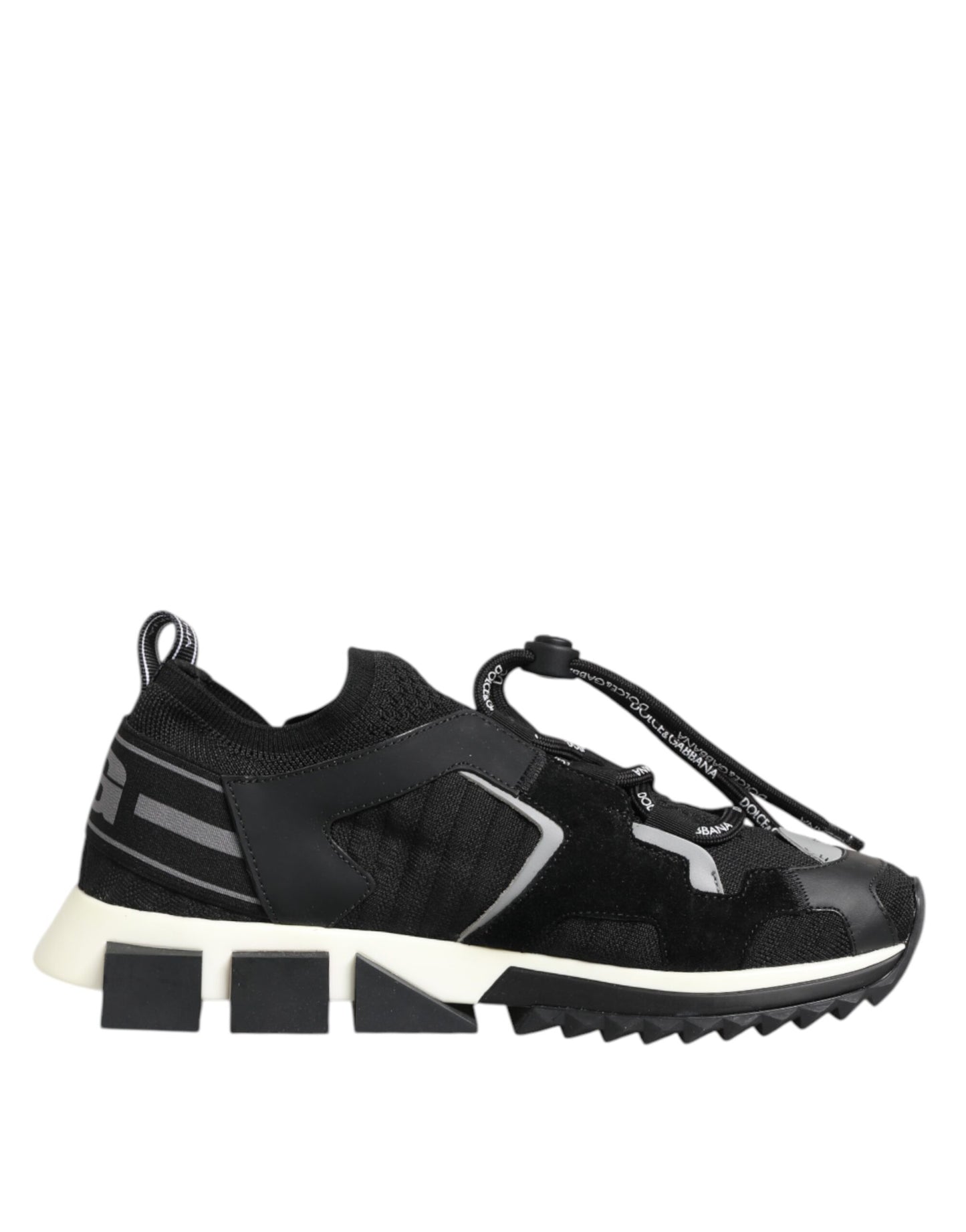 Dolce & Gabbana Schwarz Weiß Logo Sorrento Turnschuhe Schuhe