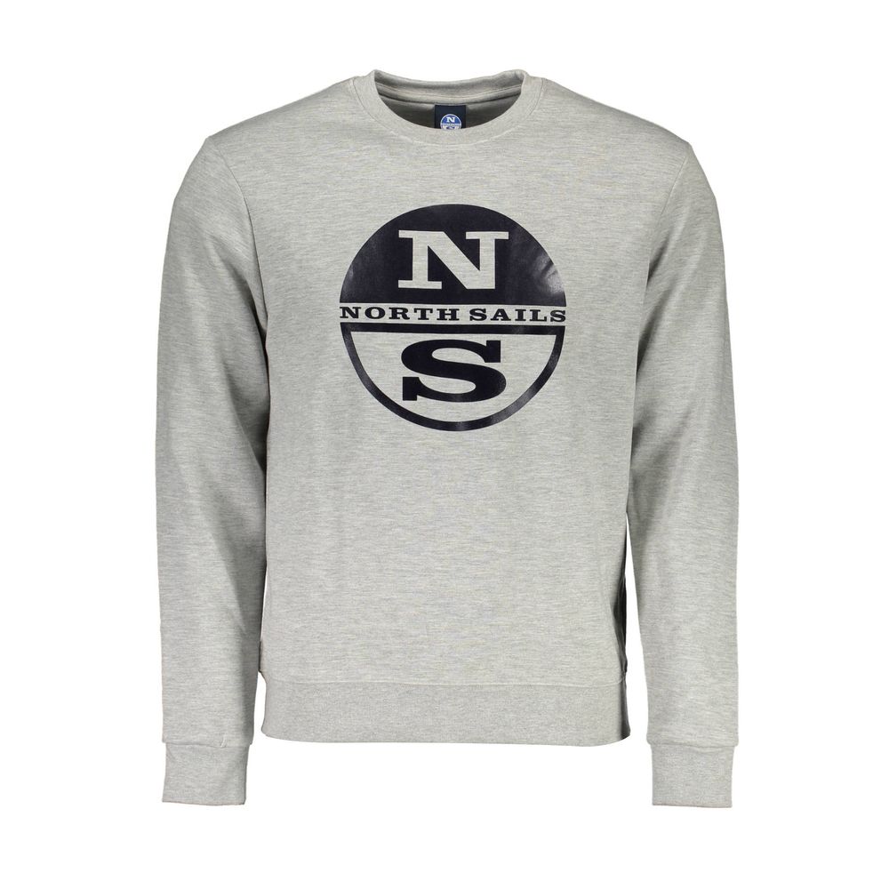 North Sails Grauer Baumwollpullover für Männer