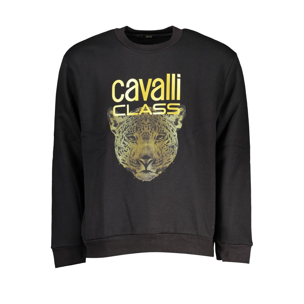 Cavalli Class Schwarzer Baumwollpullover für Frauen