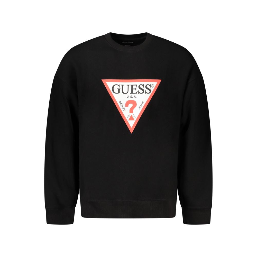 Guess Jeans Schwarzer Baumwollpullover für Männer