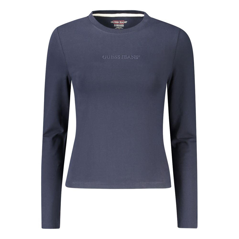Guess Jeans T-Shirt aus blauer Baumwolle für Frauen