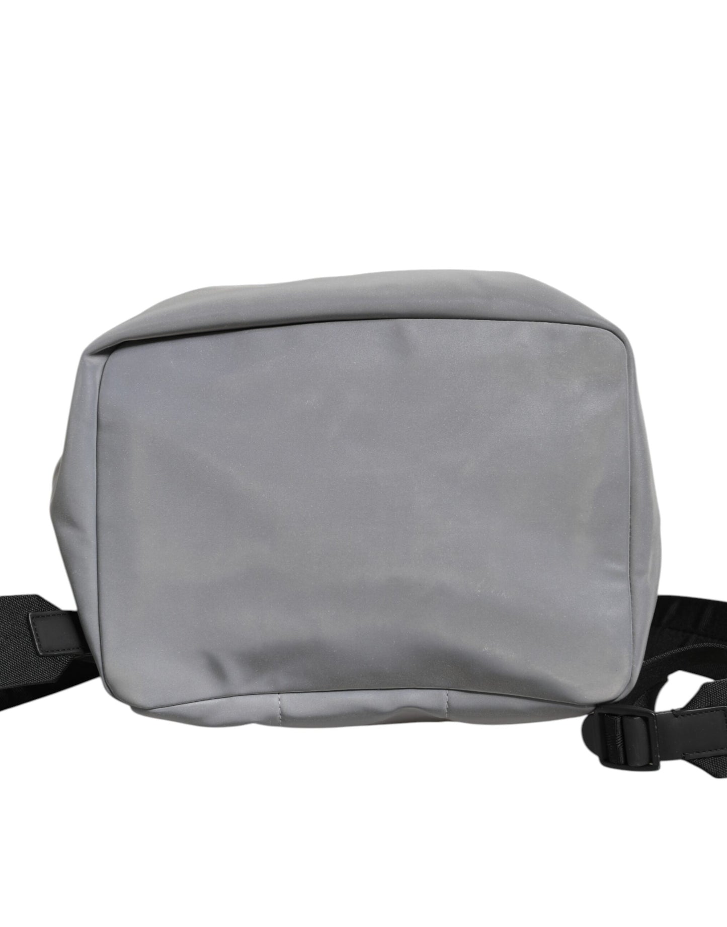 Dolce & Gabbana Grauer Palermo Reflektor Schnallen Kordelzug Rucksack Tasche