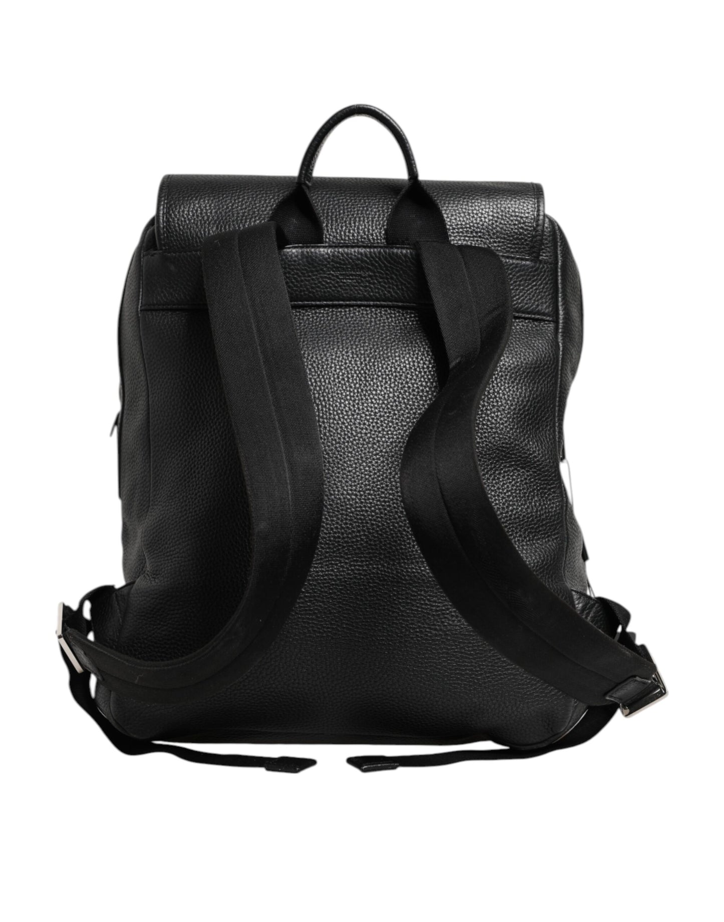 Dolce & Gabbana Schwarzer Palermo-Rucksack Tasche aus gehämmertem Kalbsleder