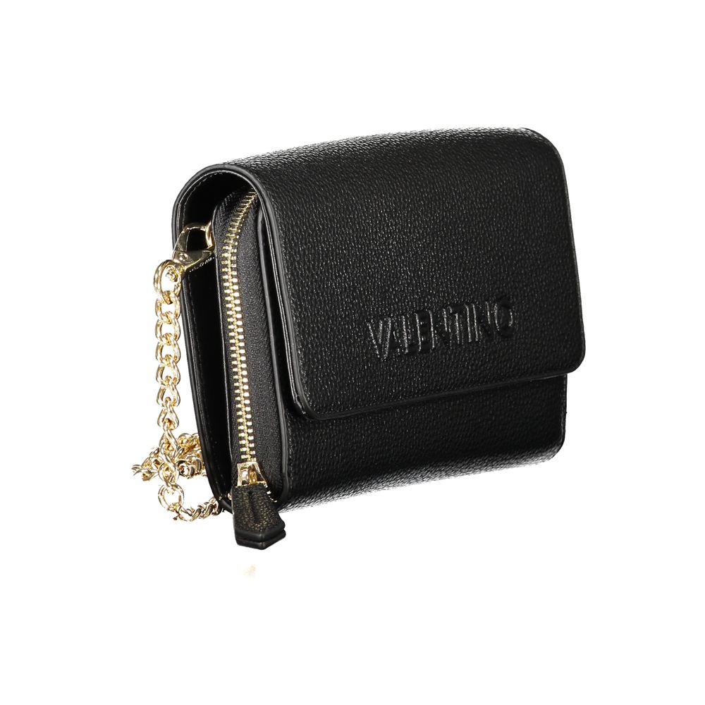 Mario Valentino Schwarzes Polyethylen Frauen Brieftasche Convertible Umhängetasche