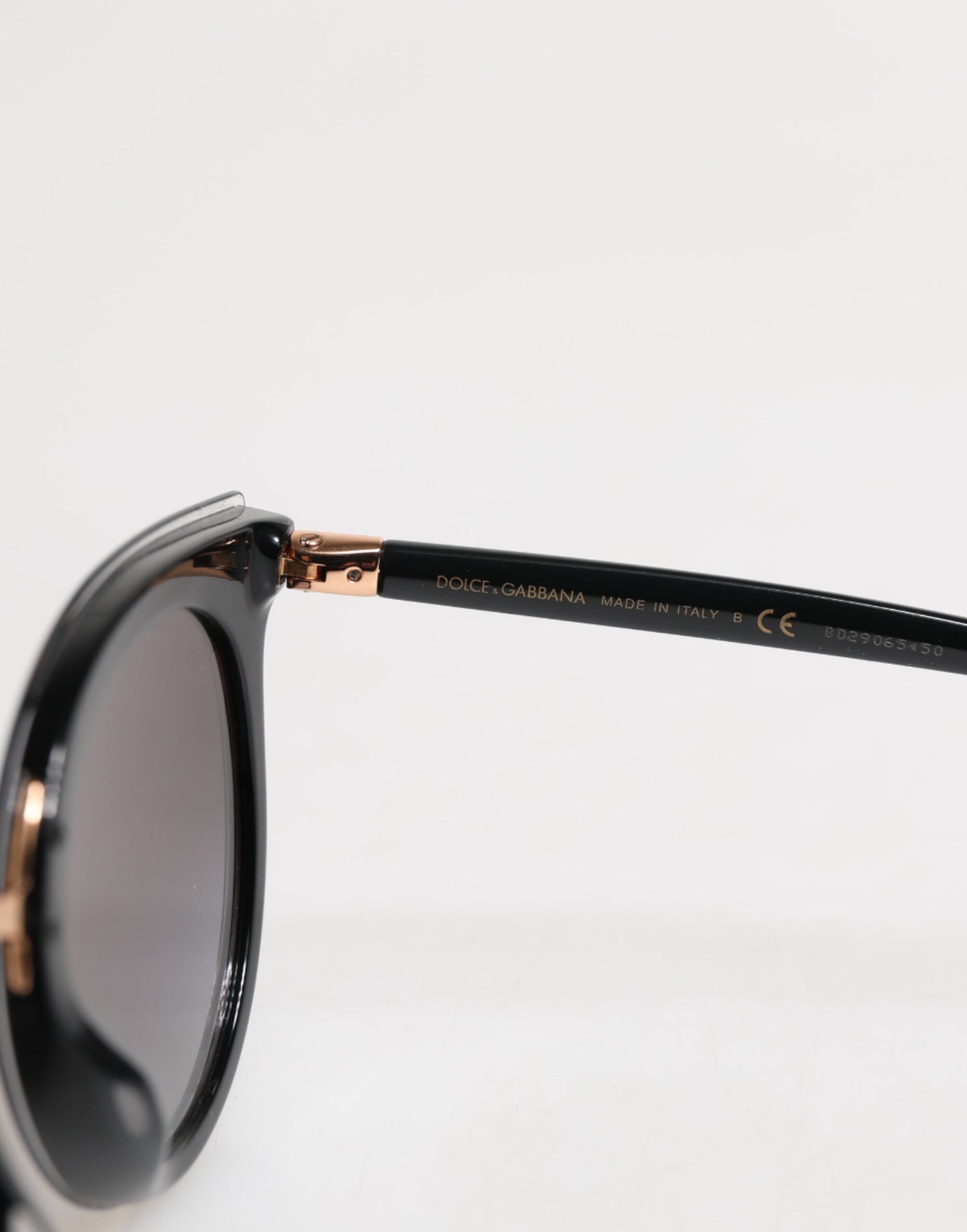 Dolce & Gabbana Schwarze transparente runde Sonnenbrille DG4371-F Eyewear