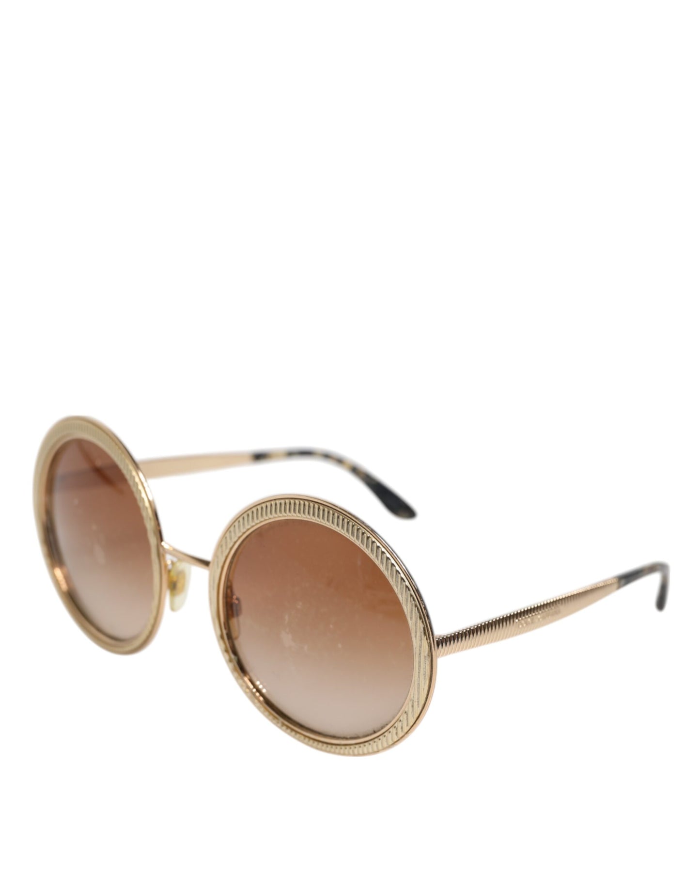Dolce & Gabbana Gold Braun Gradient Runde Rahmen DG2179 Eyewear Sonnenbrillen