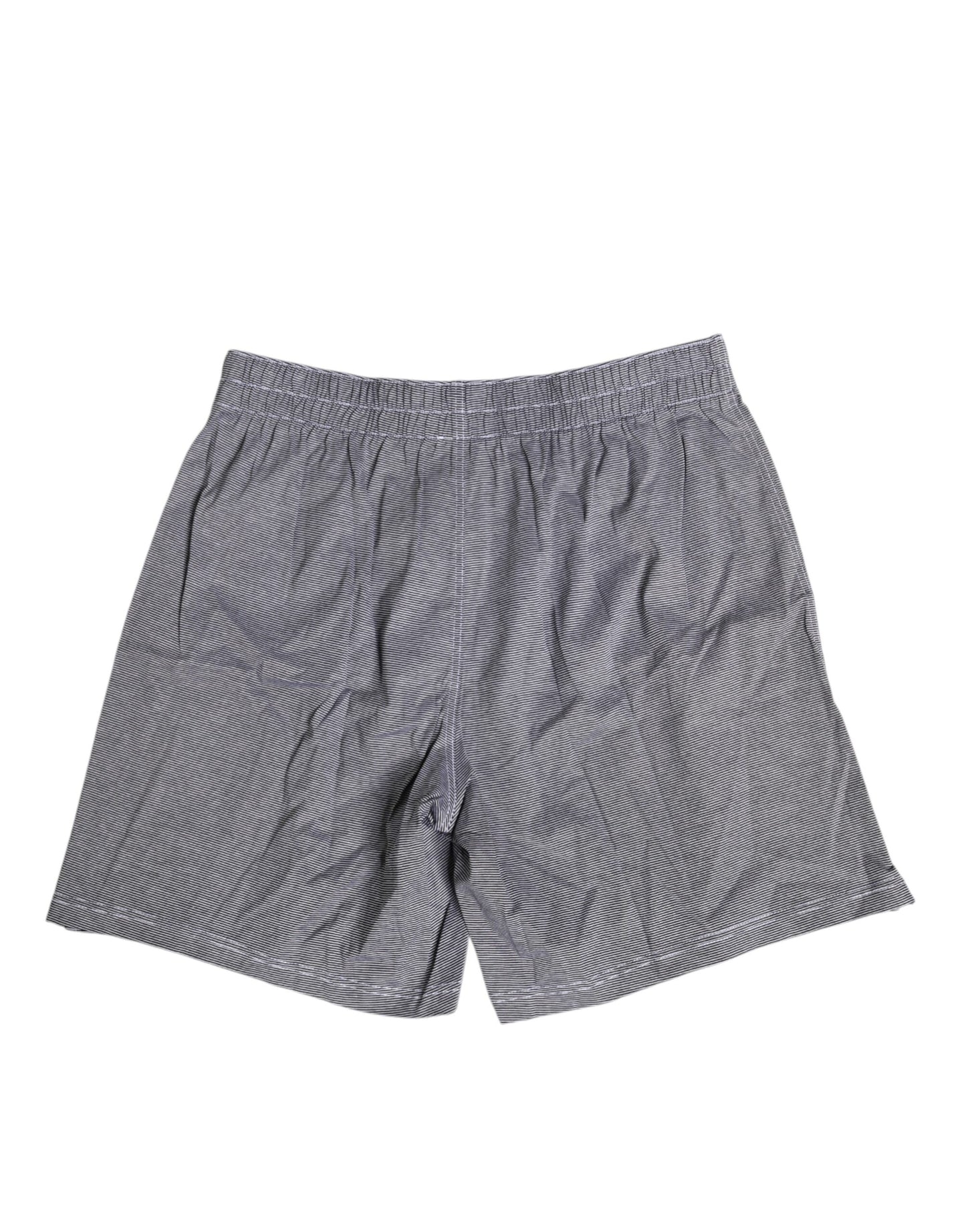 Dolce & Gabbana Graue gestreifte Baumwoll-Boxer-Unterwäsche Regular