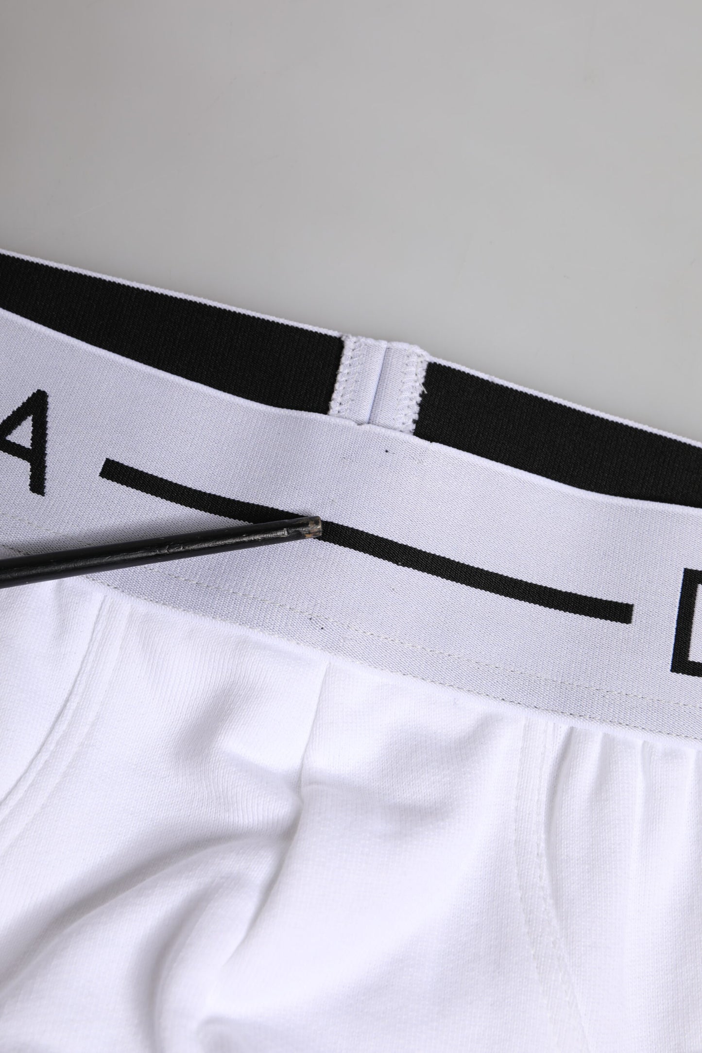 Dolce & Gabbana Weißer Baumwoll-Stretch-Slip Regular Unterwäsche