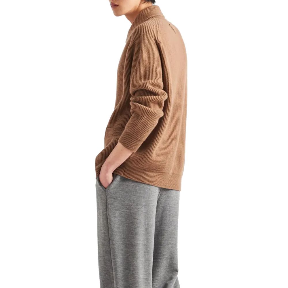 Prada Kaschmir-Strickjacke mit Rippenstrick