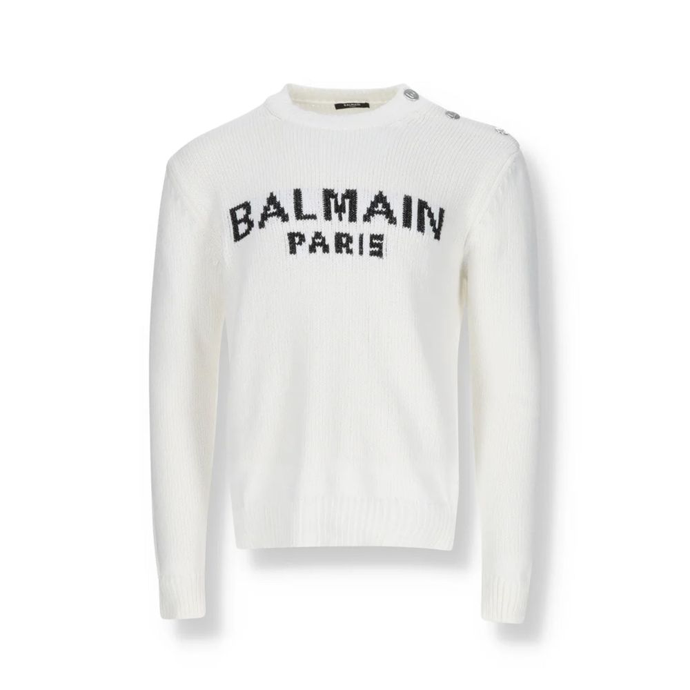 Balmain Logo-Pullover aus Baumwolle