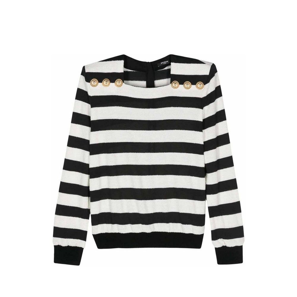 Balmain Gestreiftes Jersey-Top