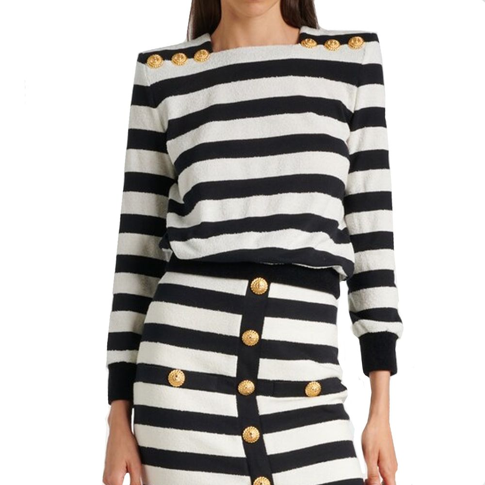 Balmain Gestreiftes Jersey-Top