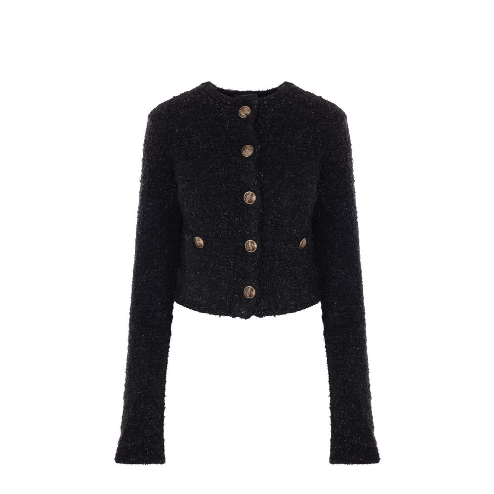 Balenciaga Crop-Bouclé-Strickjacke
