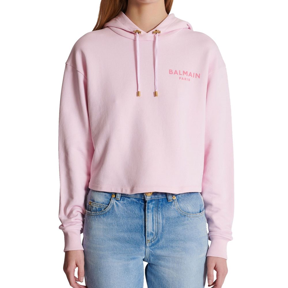 Balmain Beflocktes Paris Sweatshirt