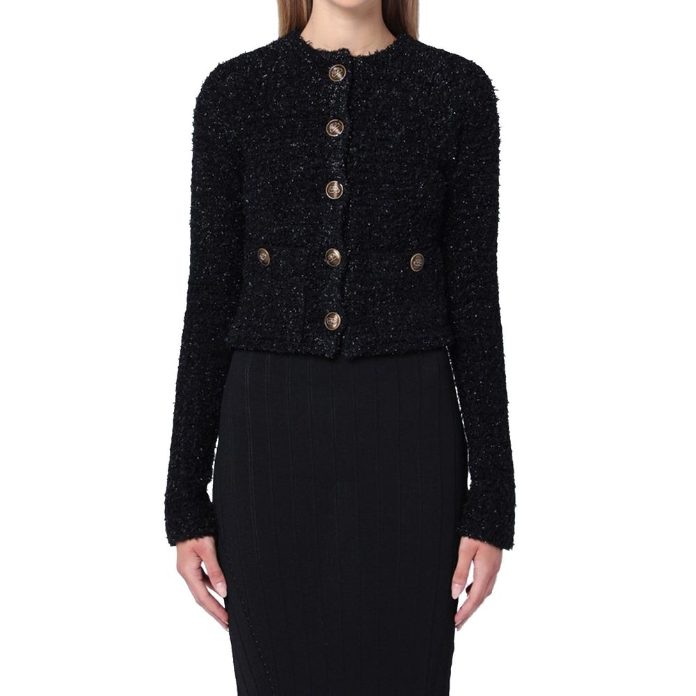 Balenciaga Crop-Bouclé-Strickjacke