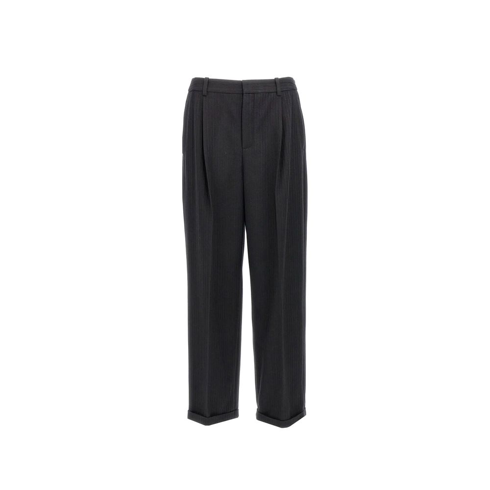 Saint Laurent Gestreifte Hose aus Kaschmir und Wollflanell 90'S