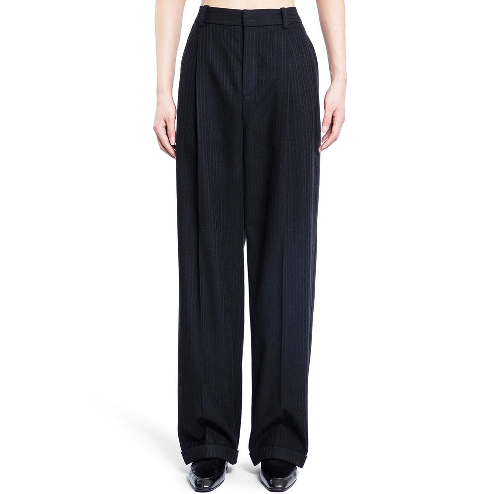 Saint Laurent Gestreifte Hose aus Kaschmir und Wollflanell 90'S