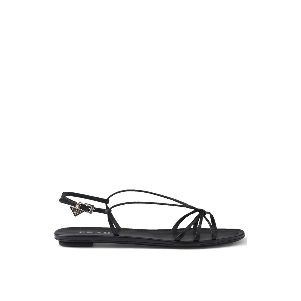 Prada Flache Sandalen aus Leder
