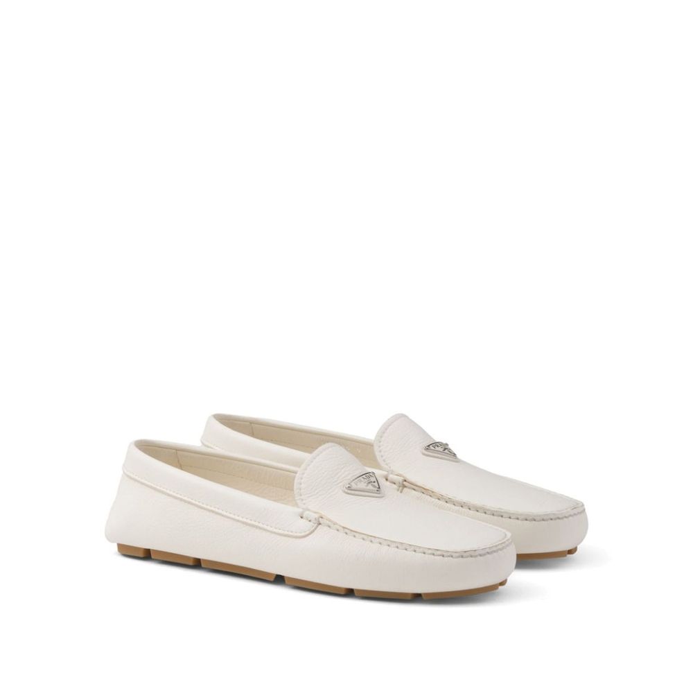 Prada Logo-Leder-Slipper