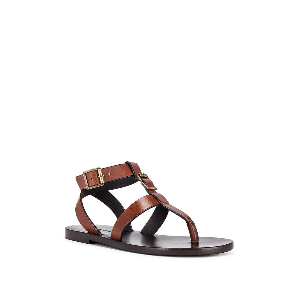 Saint Laurent Hardy Leder Sandalen