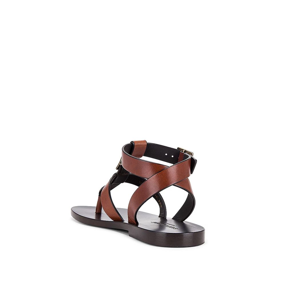 Saint Laurent Hardy Leder Sandalen