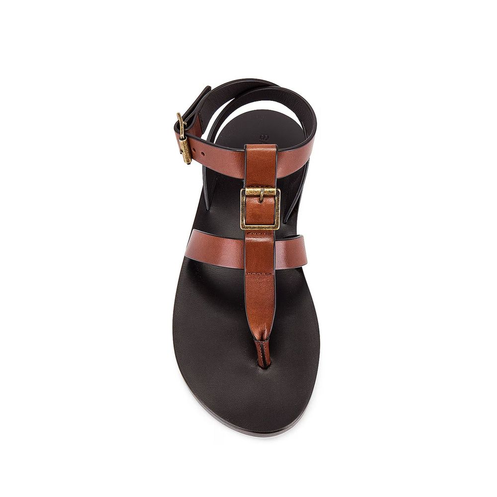 Saint Laurent Hardy Leder Sandalen