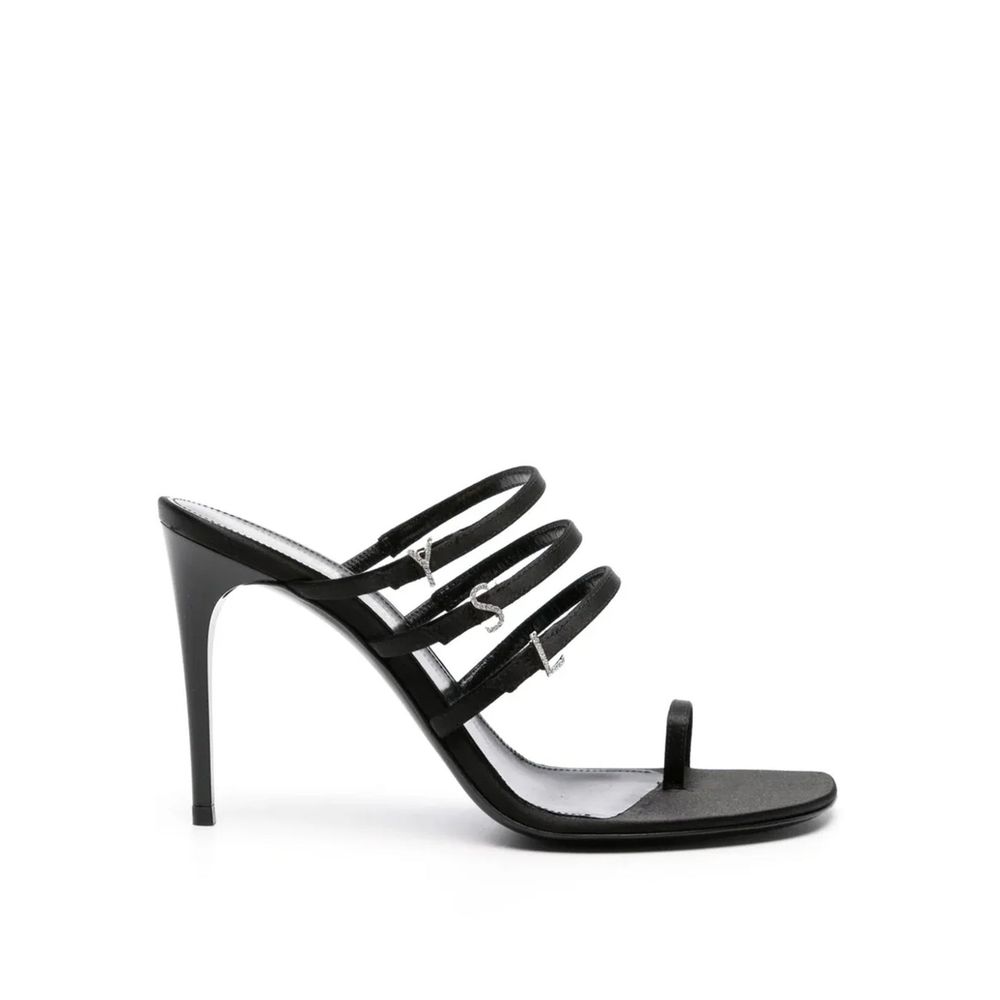 Saint Laurent Jerry 95 Satin-Sandalen