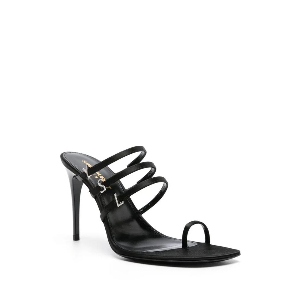 Saint Laurent Jerry 95 Satin-Sandalen