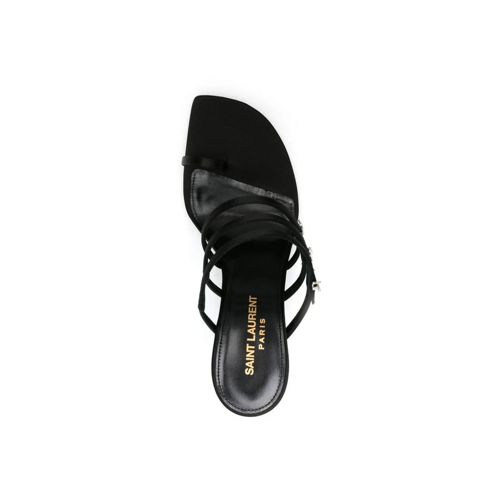 Saint Laurent Jerry 95 Satin-Sandalen