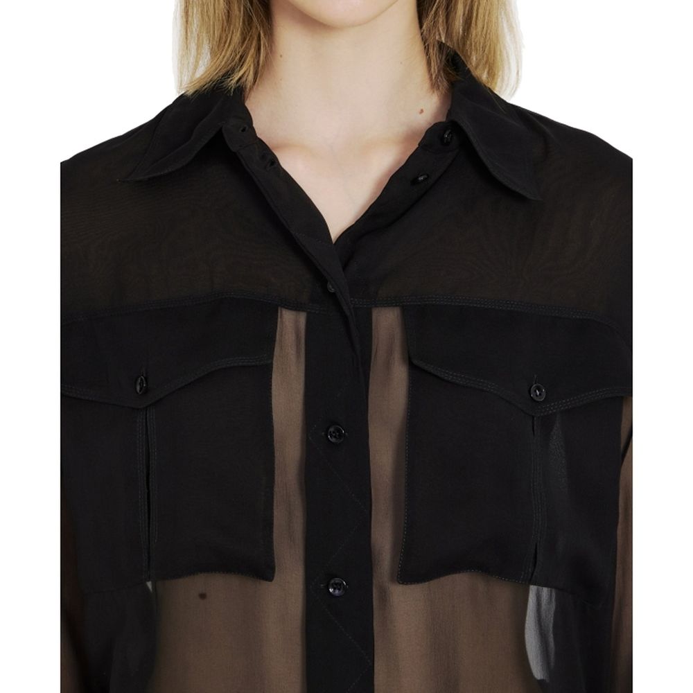 Saint Laurent Hemd aus Seidenkrepp-Musselin