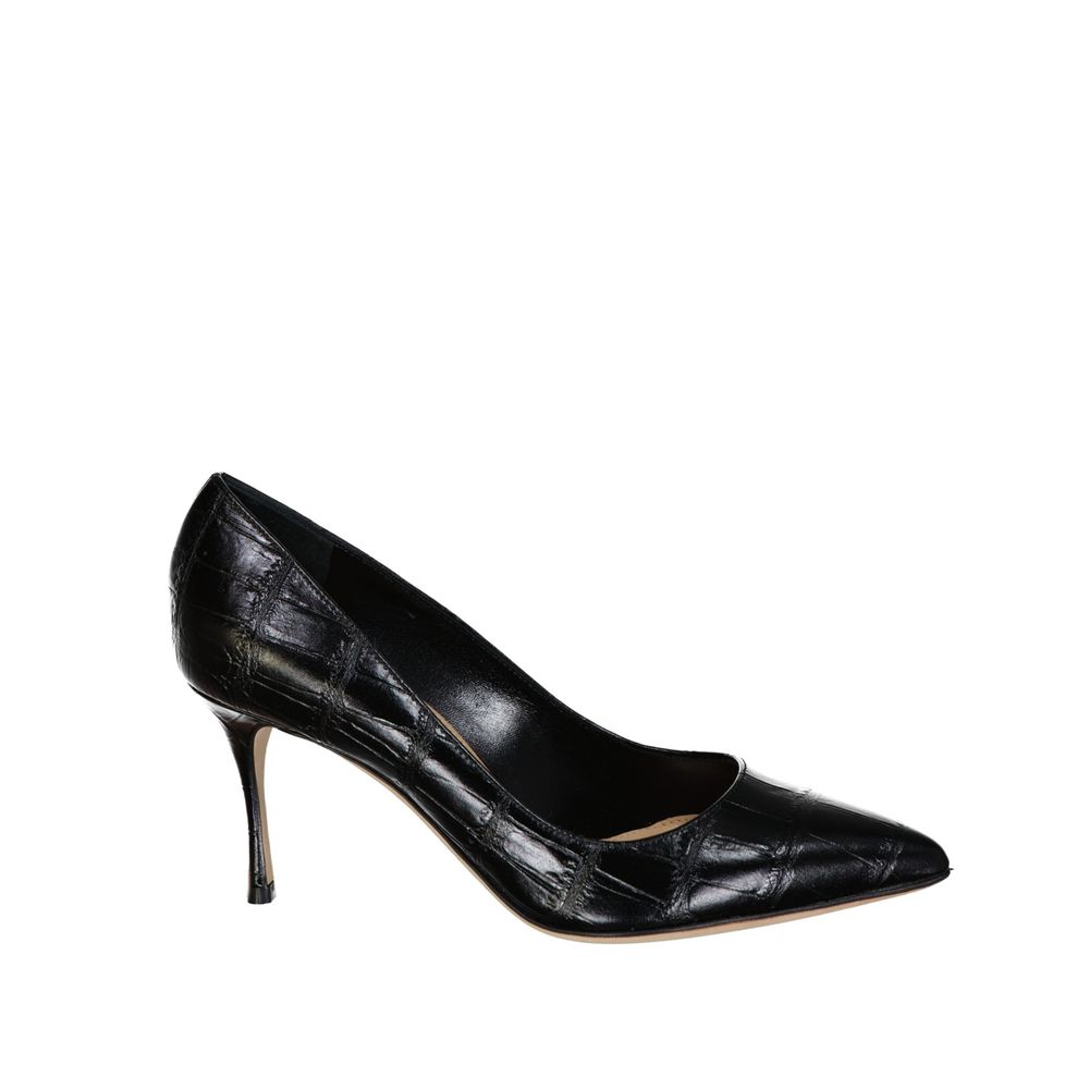 Sergio Rossi Godiva 075 Leder Pumps mit Kroko-Effekt
