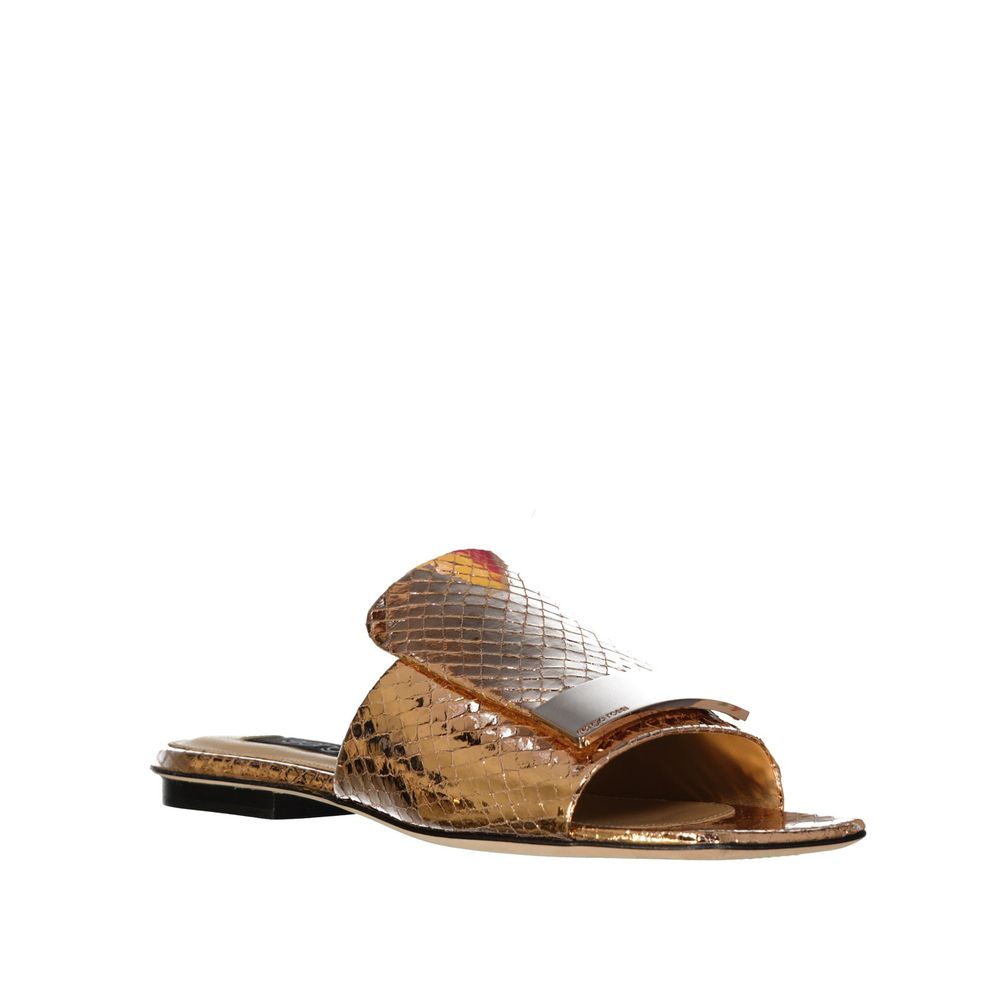 Sergio Rossi Flache Sandalen aus Leder