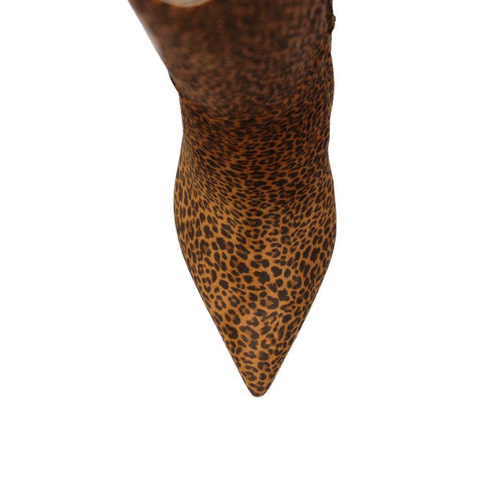 Sergio Rossi Lederstiefel mit Leopardenmuster