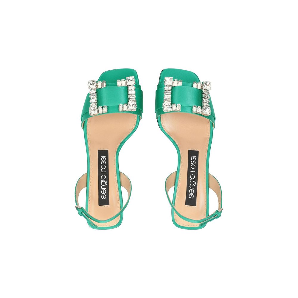 Sergio Rossi SR Zwanzig 060 Satin-Sandalen