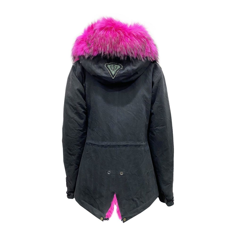 AS65 Parka-Jacke aus Canvas mit Verzierungen