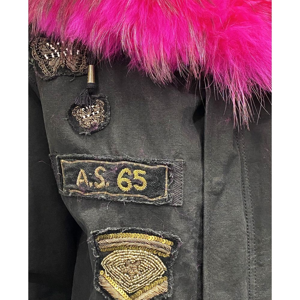 AS65 Parka-Jacke aus Canvas mit Verzierungen