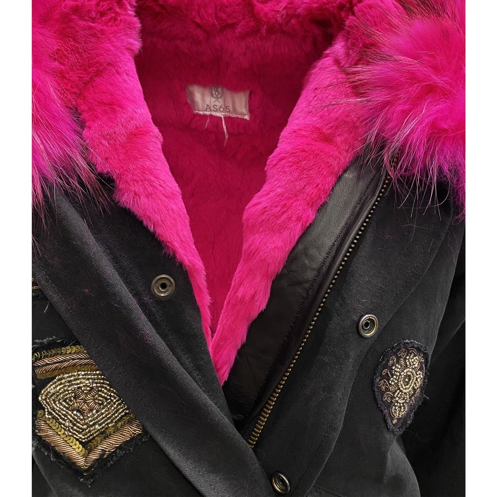 AS65 Parka-Jacke aus Canvas mit Verzierungen