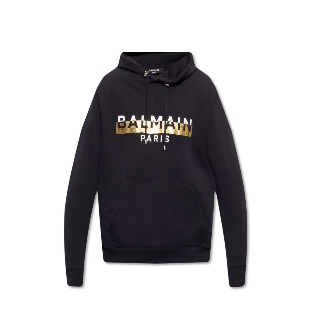 Balmain Logo-Sweatshirt mit Kapuze