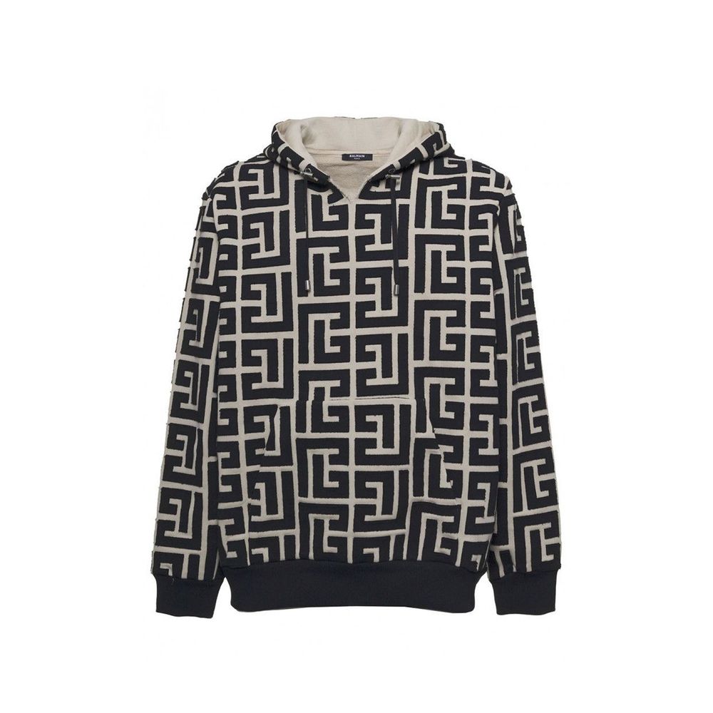 Balmain Sweatshirt mit Monogramm und Kapuze