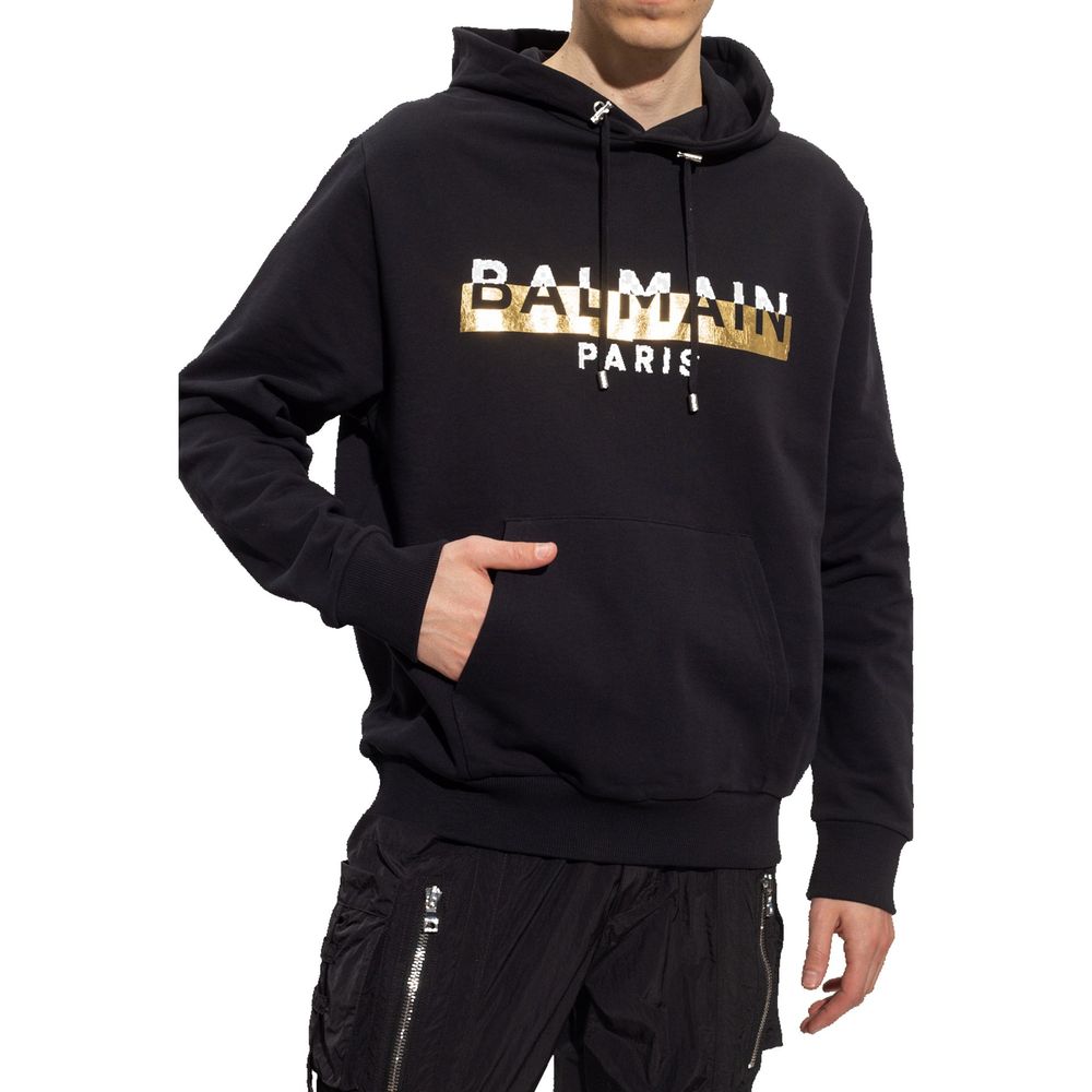 Balmain Logo-Sweatshirt mit Kapuze