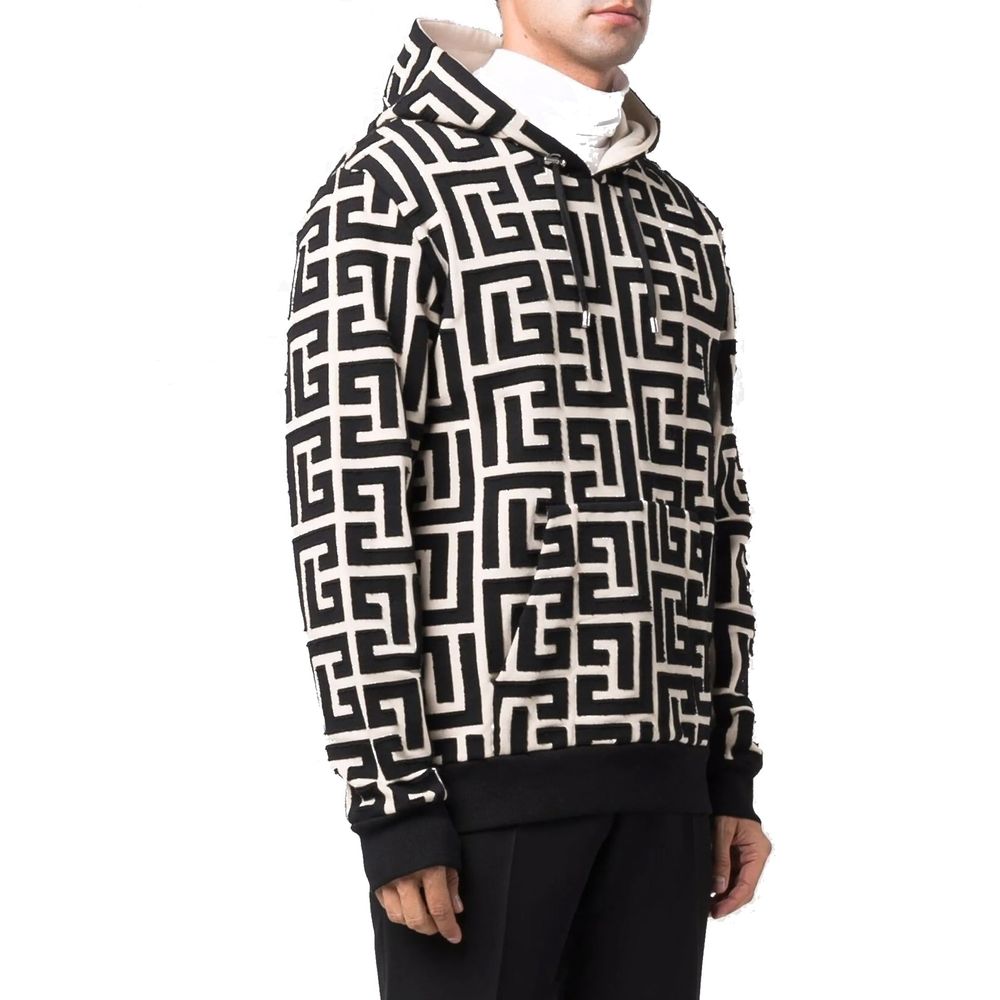 Balmain Sweatshirt mit Monogramm und Kapuze